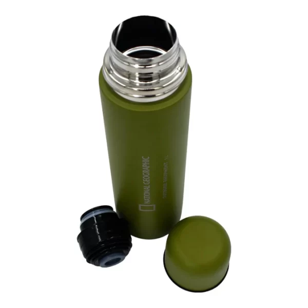 Termo Bala Metalico National Geographic 1000Ml Color Verde - Imagen 2